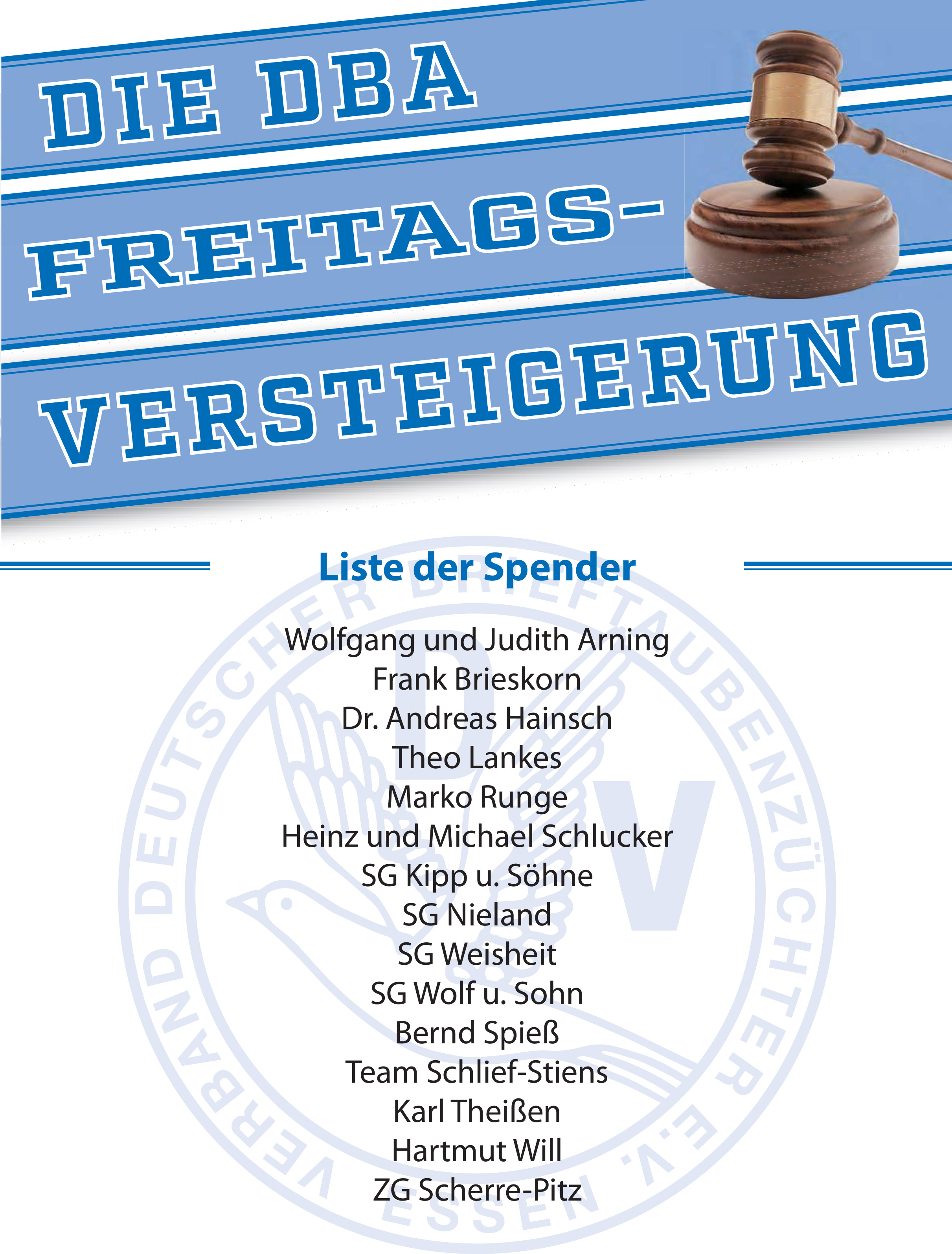 Versteigerung Freitag